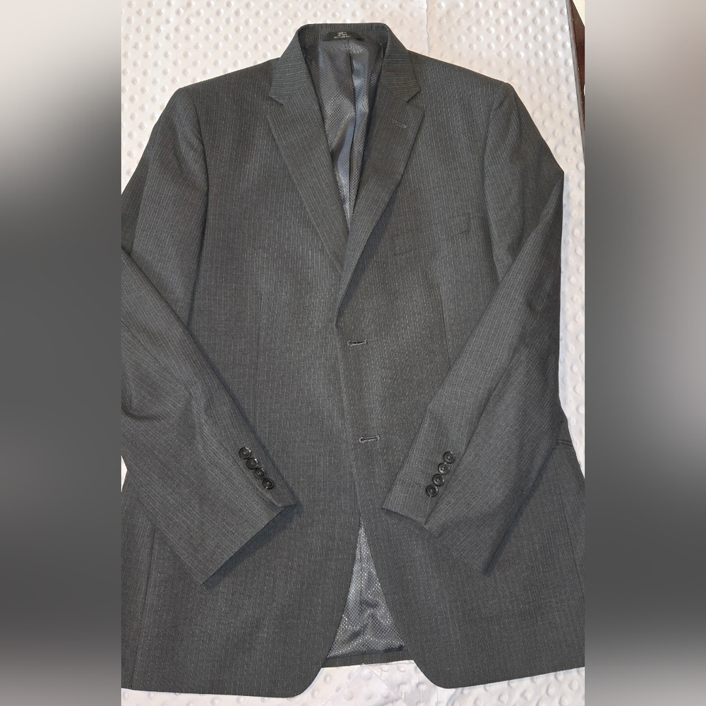 HAGGAR Gray Pinstripe Suit Jacket‎ 42L